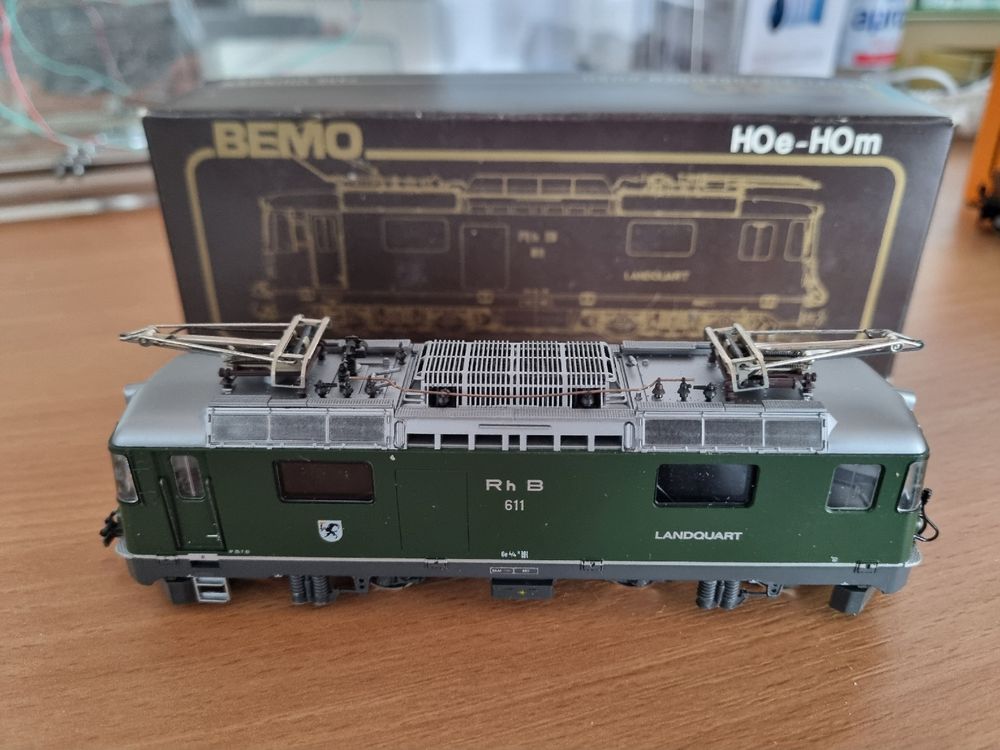 Bemo HOe/HOm RhB Ae 4/4 611 Lokomotiv mit OVP, top Zustand! (Gebraucht ...