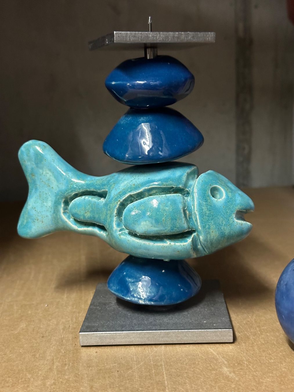 Portacandele: Kerzenständer Fisch mit runder Kerze – Usato da Glattpark(Opfikon) venduto da AydenM 2