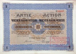 Wiener Bank-Verein, Wien - 1927