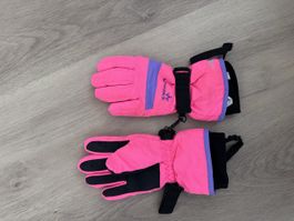 Gants de ski fille, rose taille 5, très bon état