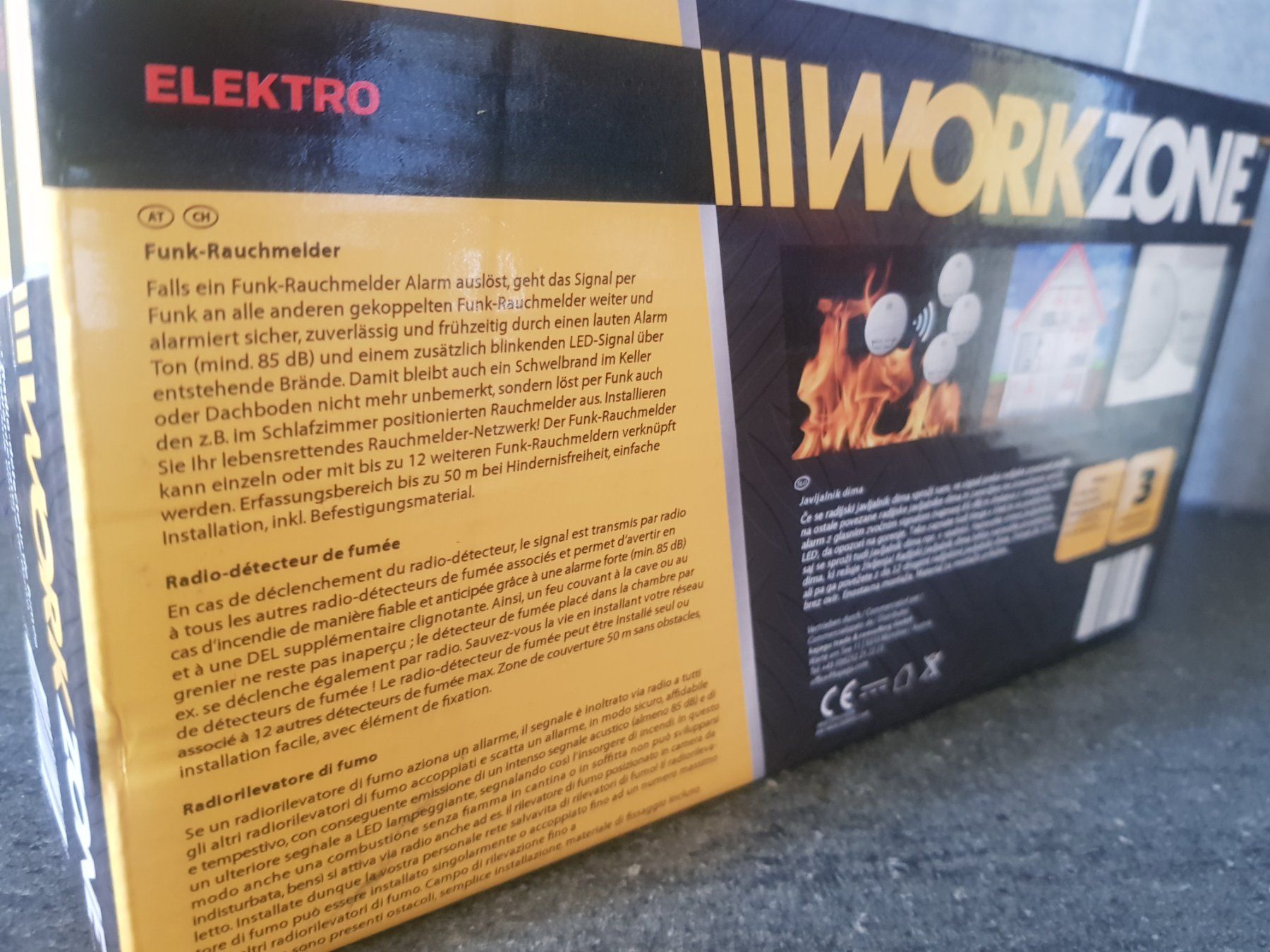 Systèmes d'alarme: Radio-détecteur de fumée WorkZone – Neuf avec emballage d'origine à Essertes par  3