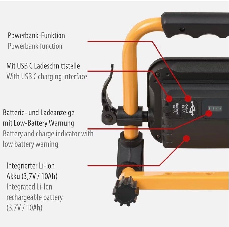 Lampade: Mobiler Akku LED Strahler JARO – Nuovo (secondo la descrizione) da Bern venduto da Ddhhtt 3