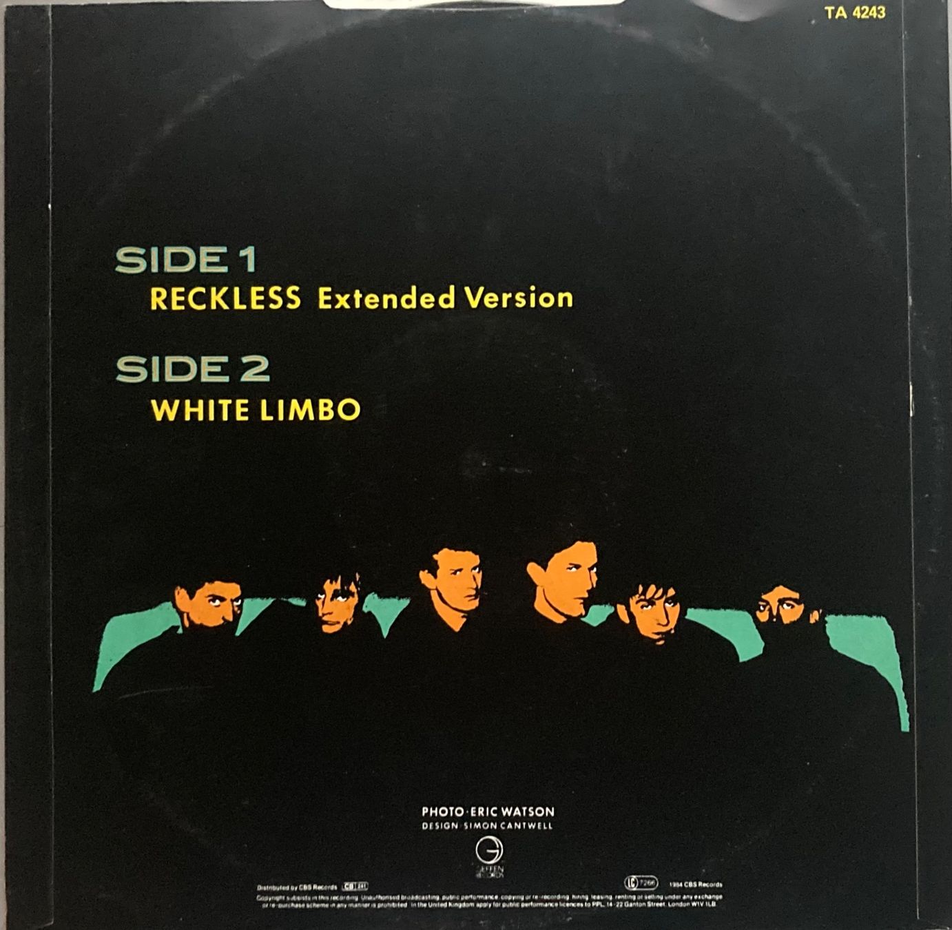 Dischi in vinile: AUSTRALIAN CRAWL - RECKLESS – Usato da Poliez-Pittet venduto da Newtown-Records 1