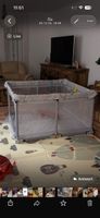Baby Laufstall Northix quadratisch 124x124 cm hellgrau