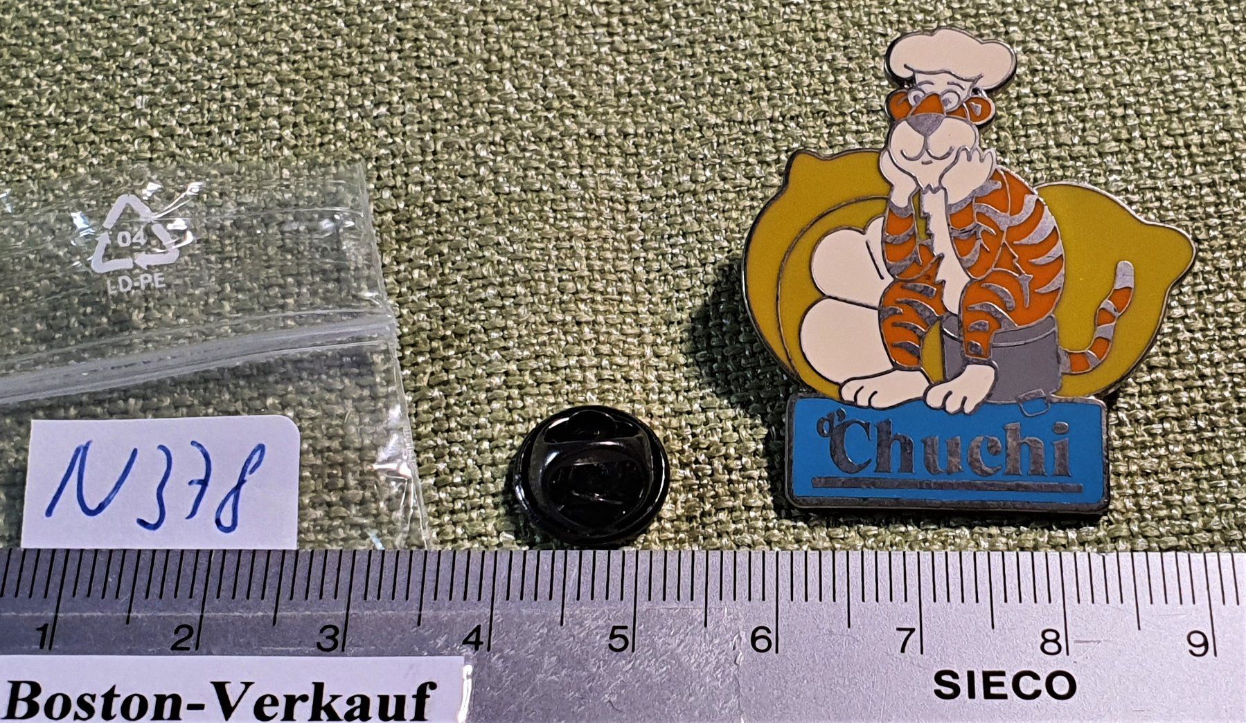 Placchette & Badge: N378 - Zeitschrift d'Chuchi Tiger Pin – Usato da Reinach BL venduto da Boston-Verkauf 1