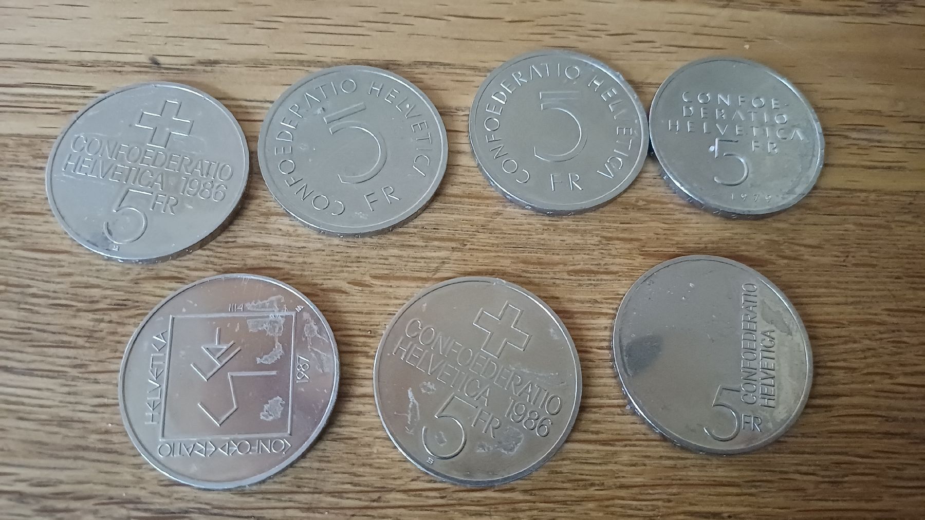 Tutti le monete: 7 Sondermünzen 5 Franken – Usato da Flawil venduto da Pinkmalibu 2