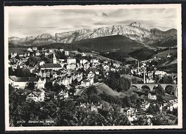 AK Herisau, Ortsansicht mit Säntis