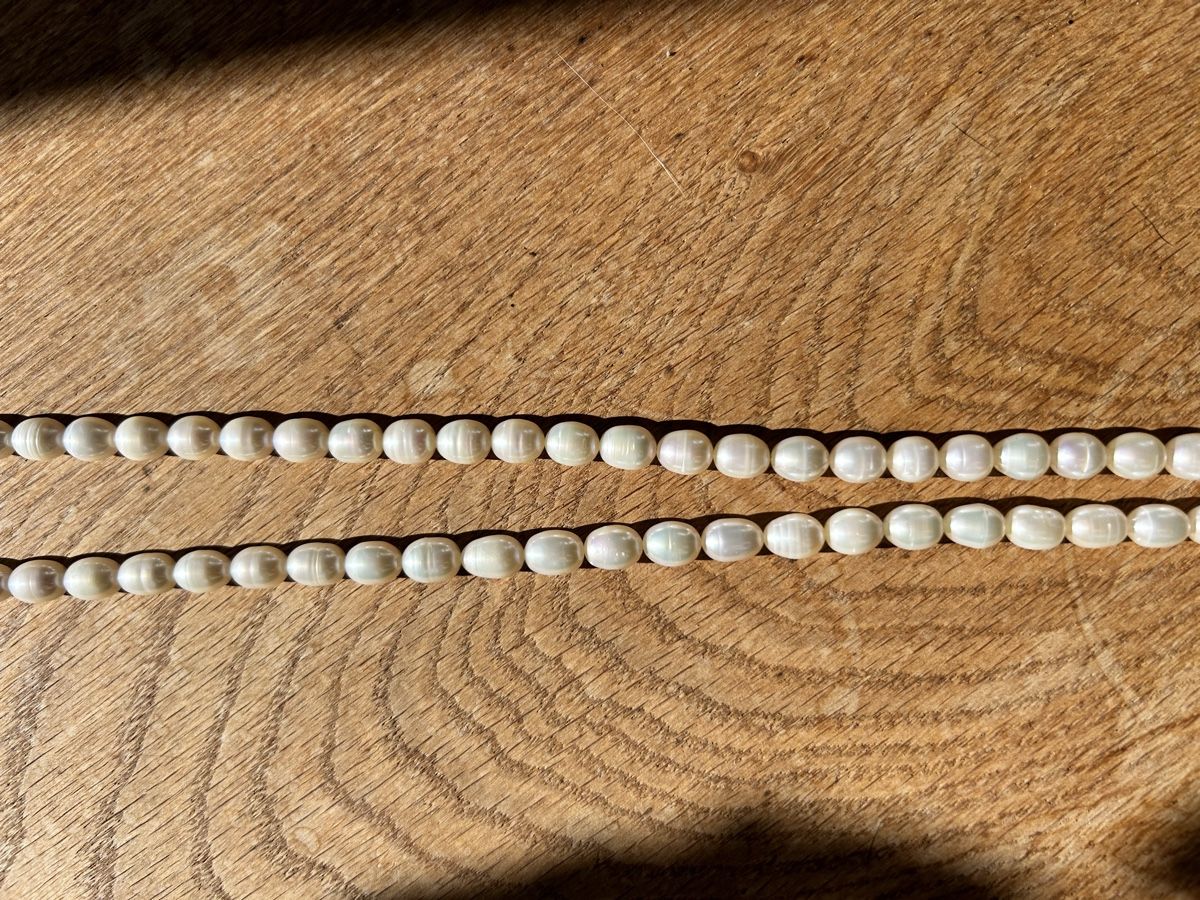 Catenine: Perlenkette Silber Herz Anhänger Vintage Boho chic – Usato da Trin venduto da kreadiva 3