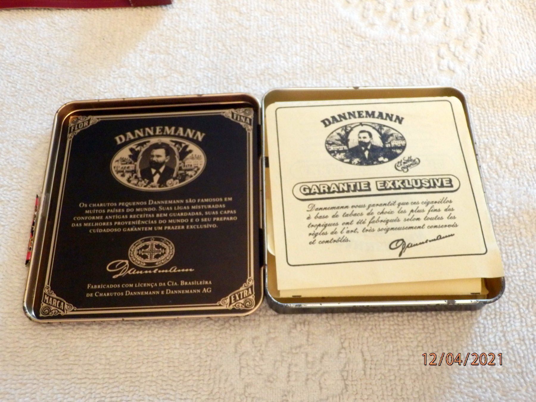 Sigari: Blechdose, Pin von Dannemann-Cigarillos – Usato da Ueberstorf venduto da dinbau 4