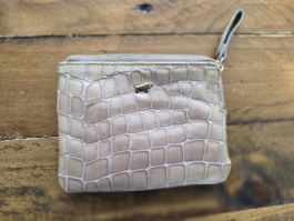 Braun Büffel Schlüsseletui Leder beige gebraucht