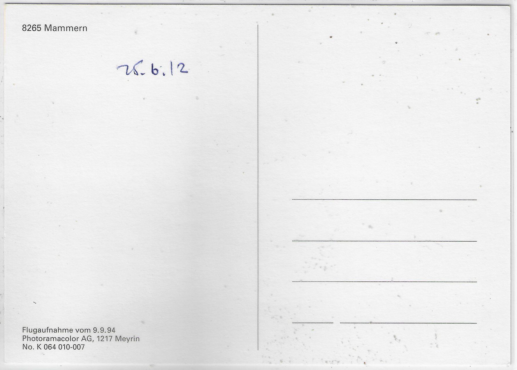 Cartoline postali: Flugaufnahme Mammern TG – Usato da Ettingen venduto da Kartenplanet 1