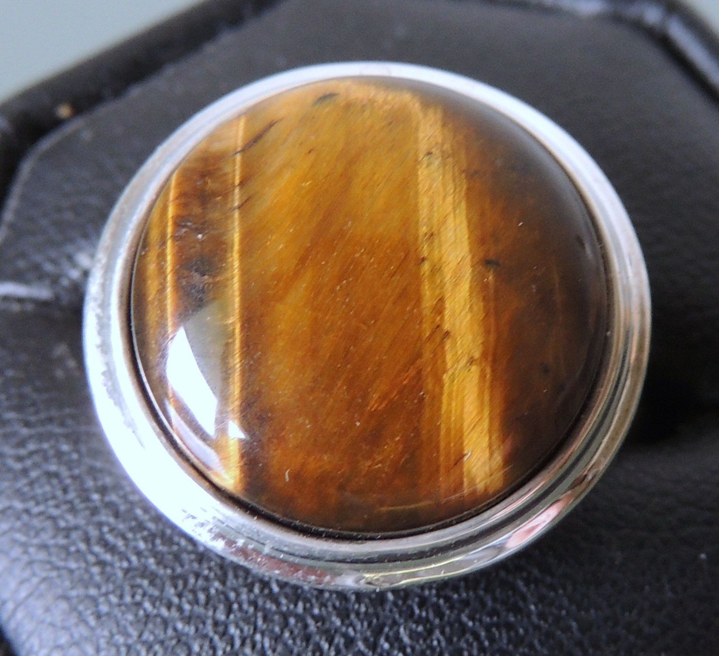 Anelli: Silber 925 Tigerauge Fingerring Gr. 57 – Nuovo e nell'imballaggio originale da Waldenburg venduto da schaller707 1