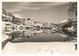 St. Moritz (GR) Winterpanorama über den See Engadin G