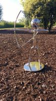 Handgemachte Skulptur aus Edelstahl