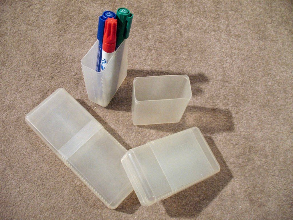 Contenitori & Simili: 3x Schiebe Schachtel transp Dose Box variabel Stifte Bohrer – Usato da Wil ZH venduto da Arbolero 1