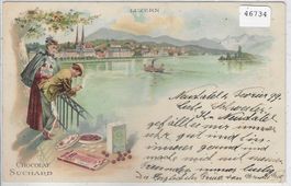 Gruss aus Luzern - Chocolat Suchard - Litho 1899