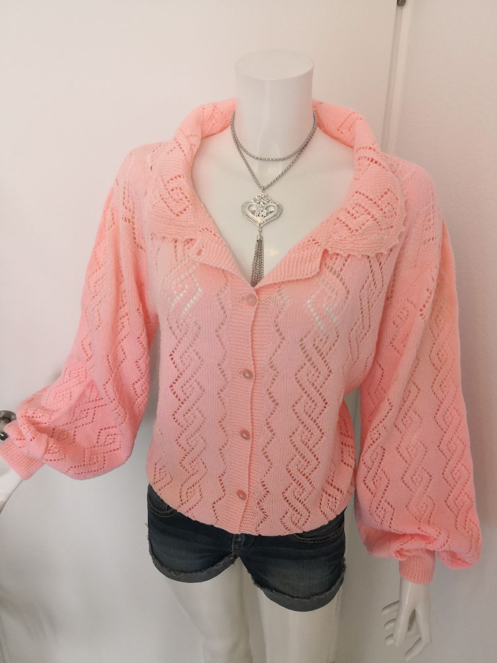 Jacken: 🤩HANDGEMACHTE STRICK-JACKE ROSA – Neu (gemäss Beschreibung) aus Olten von Naja-Twins-Twins 4