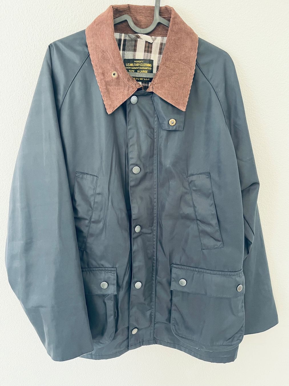 Cappotti: Navy waxed-cotton field jacket – Nuovo (secondo la descrizione) da Uitikon Waldegg venduto da CosimoVio