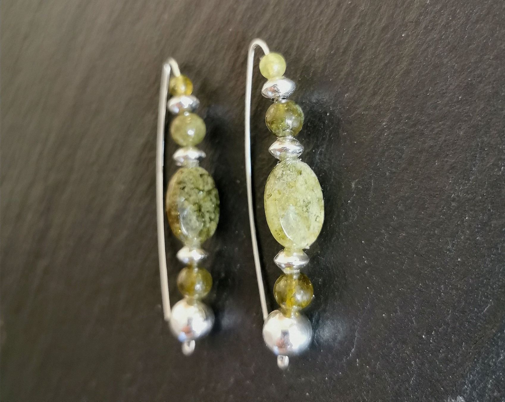 Orecchini pendenti & Orecchini a lobo: Boucles d'oreilles Grenat vert et argent 925 – Nuovo e nell'imballaggio originale da Veyrier venduto da Leilazizou 3