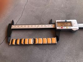 Original Vintage Stahlband 17mm Elastisch