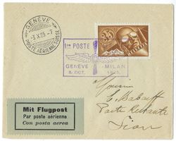 1925 Flug SF 25.8b Genf-Sion, Kat-Preis Fr. 340