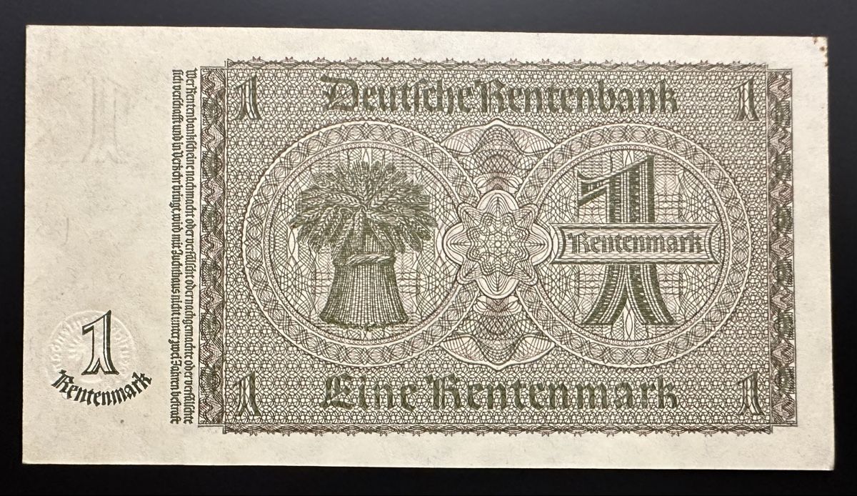 Banconote: Reichsbanknote 1937 Eine Rentenmark – Usato da Watt venduto da Coins13 1