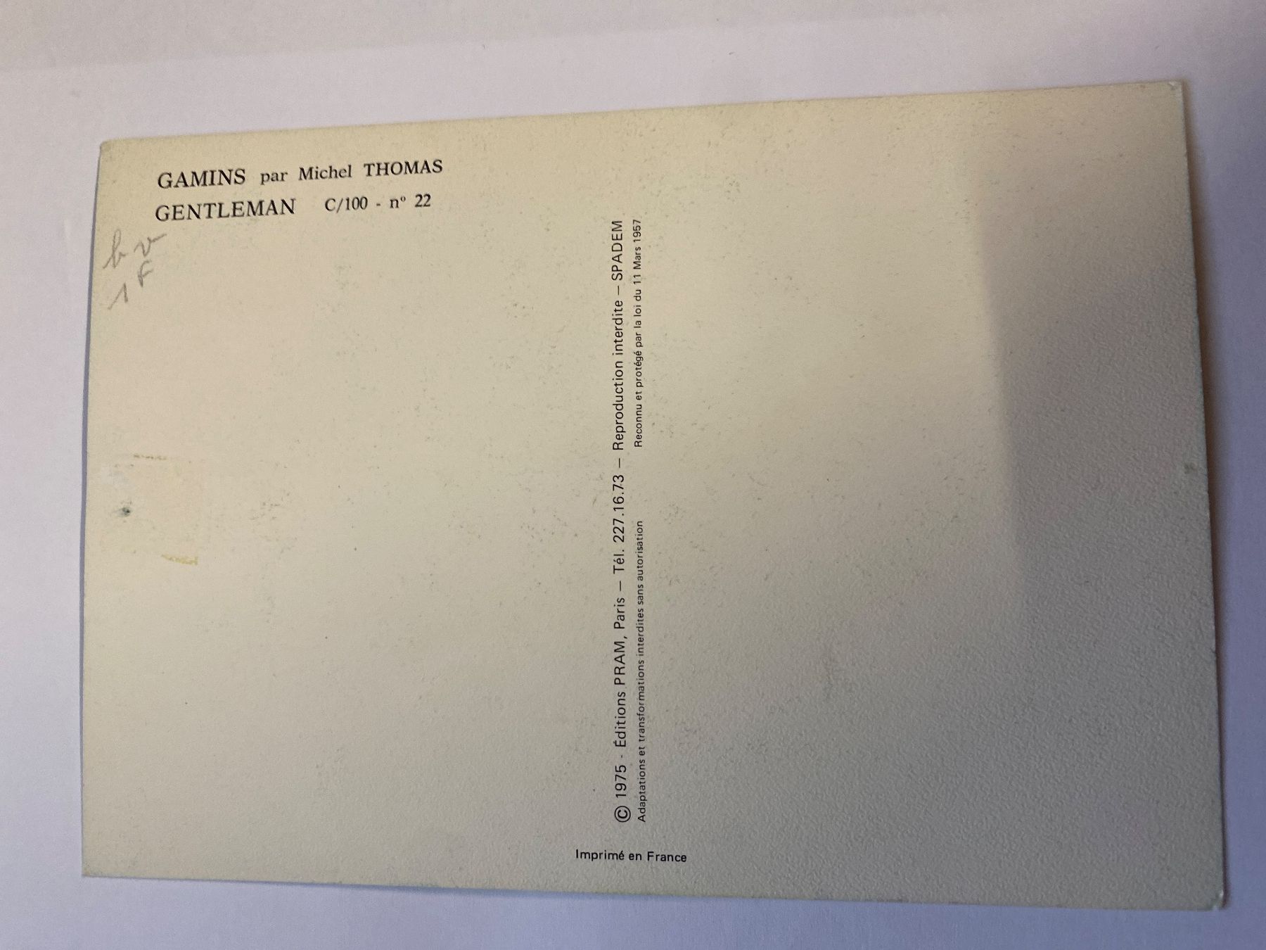 Cartoline postali: Carte Postale Ancienne - 1975 - MUK - Michel Thomas – Usato da Le Brassus venduto da cinema13 1