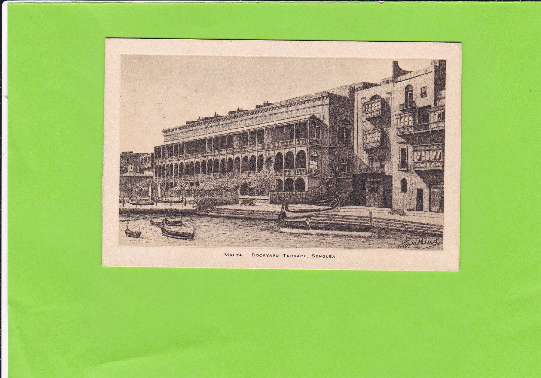 Ansichtskarten: Malta-Dockyard Terrace. Senglea – Gebraucht aus St. Peterzell von neckertal
