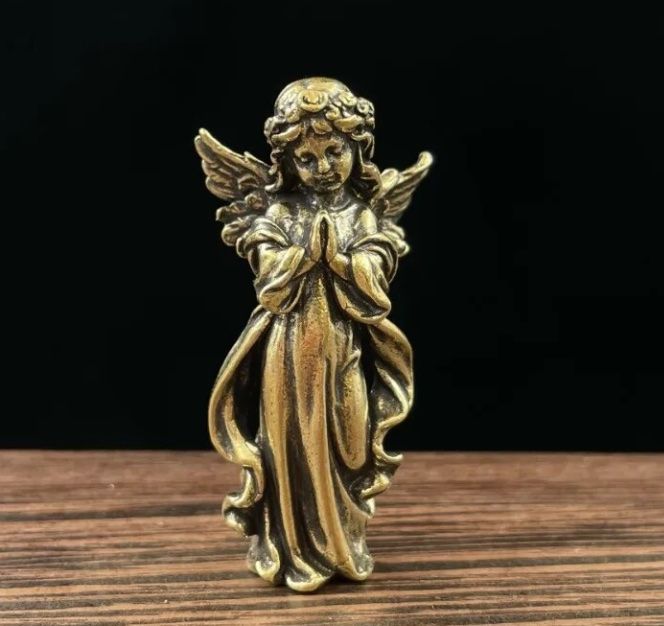 Statuette: Engel Figur aus Messing - Messingfigur – Nuovo e nell'imballaggio originale da Basel venduto da Kunterbunt12