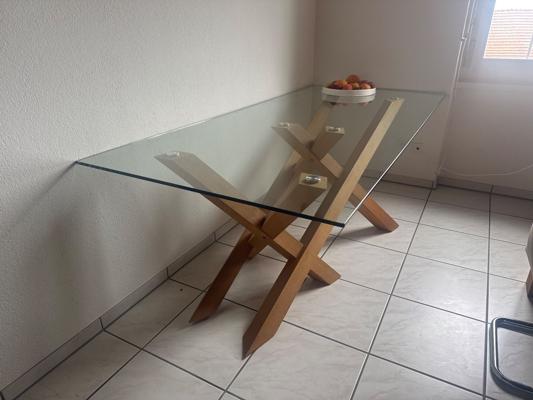 Tische: Grosser moderner Glastisch 220 cm – Gebraucht aus Dintikon von Sandy2025 6