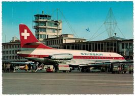Zürich, Flughafen Kloten, Caravelle, gelaufen 1967