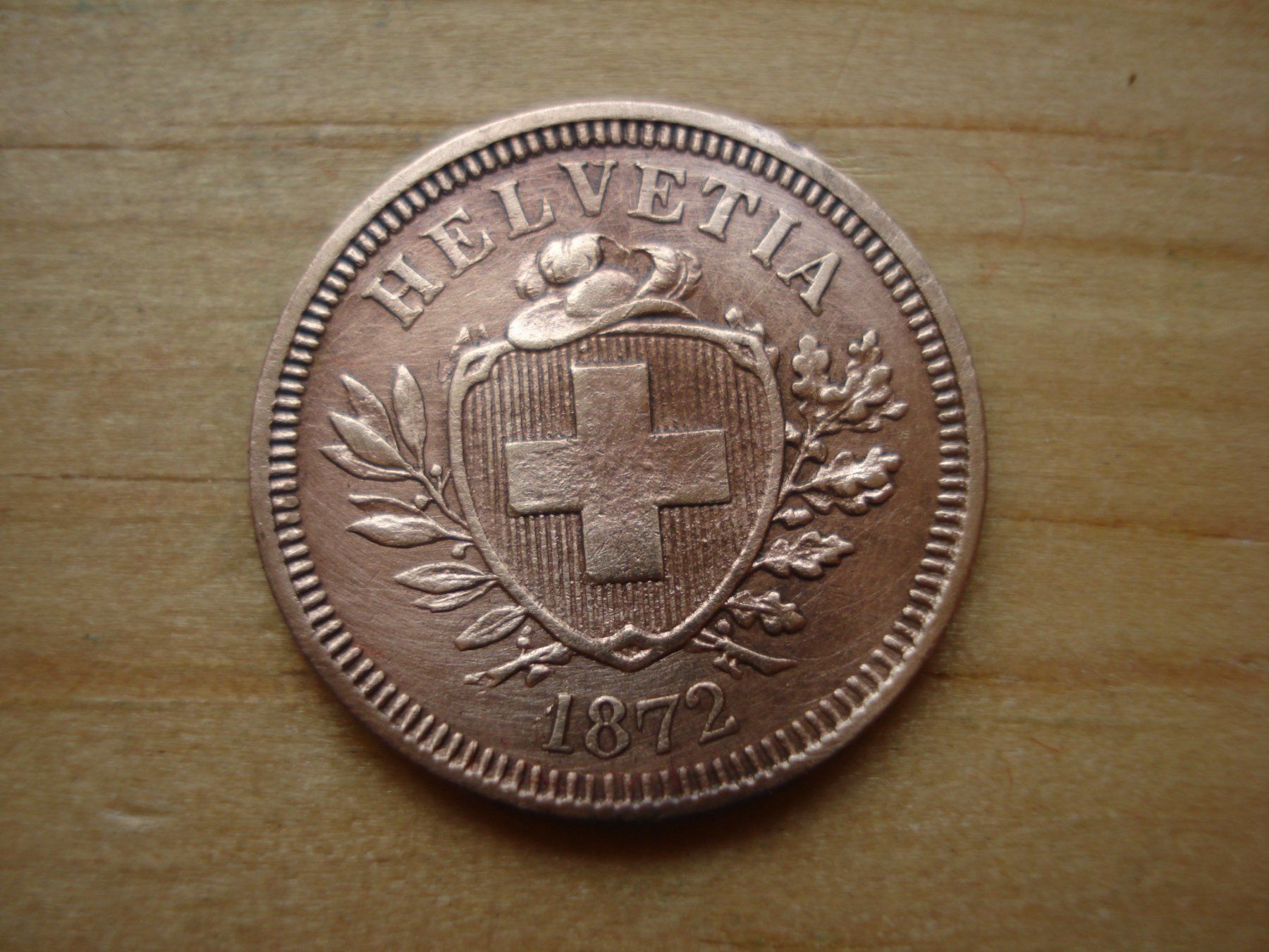Alle Münzen: (N1) 1 Rappen  1872  UNZ- – Gebraucht aus Erlach von Net-Coins