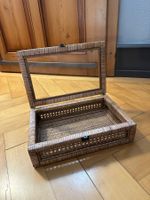 Aufbewahrungsbox Rattan mit Glasdeckel Neu