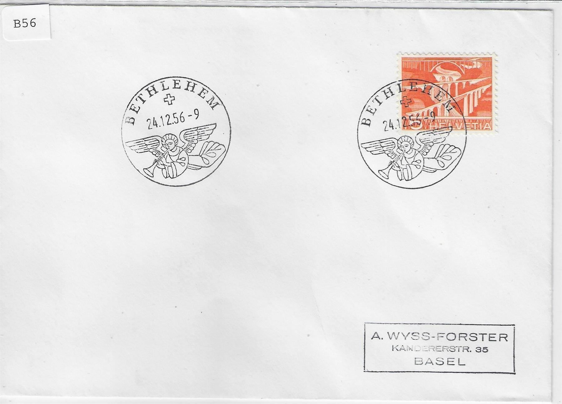 Tutti i francobolli: 1956 Bethlehem 24.12.56 Sonderstempel – Nuovo e nell'imballaggio originale da Ettingen venduto da Kartenplanet