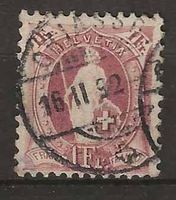 CH071c - Helvetia debout 71c  vollstempel 1892