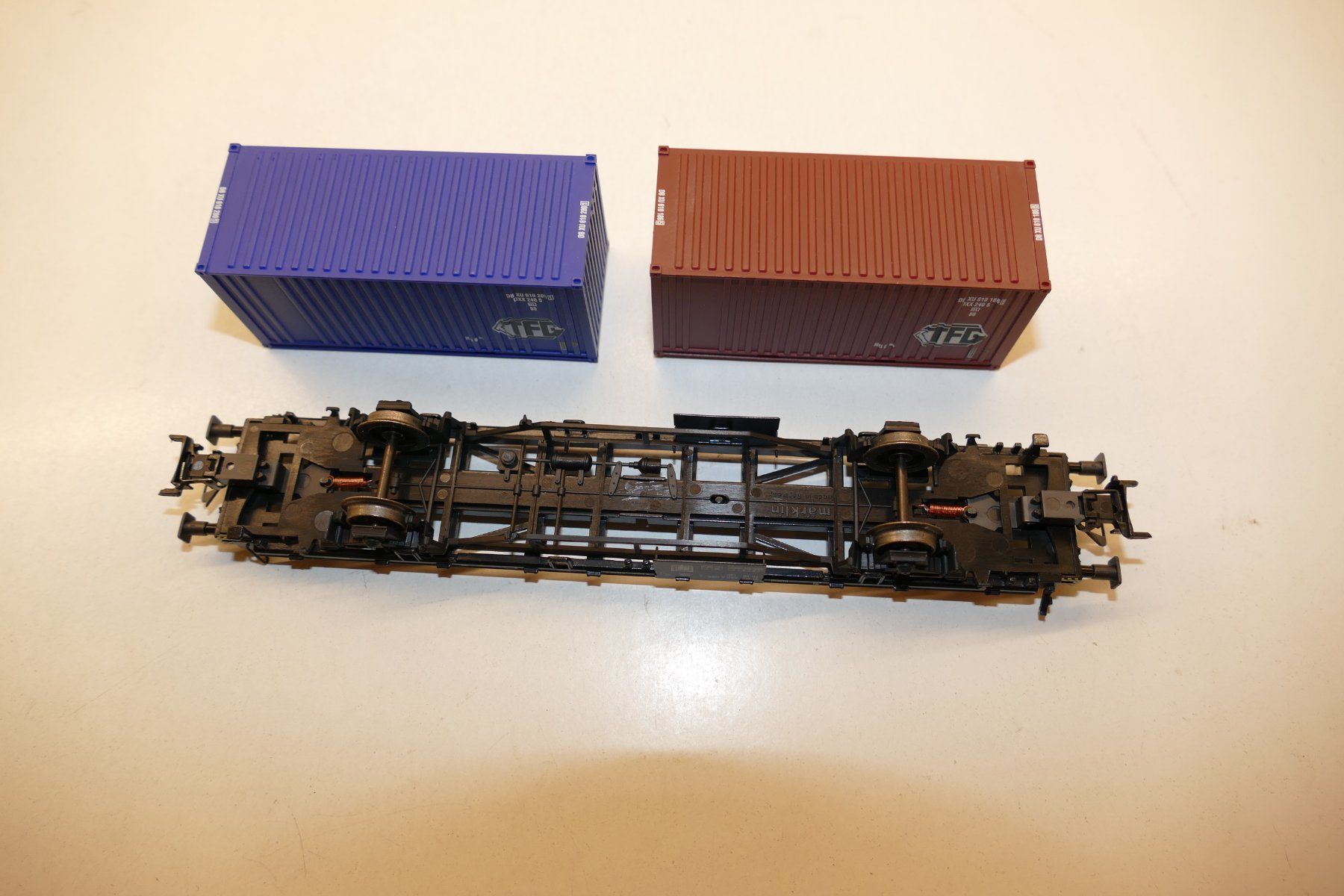 Märklin Modellini di ferrovie: Märklin H0: DB Containerwagen – Nuovo (secondo la descrizione) da Niederhasli venduto da rail-duerst 6