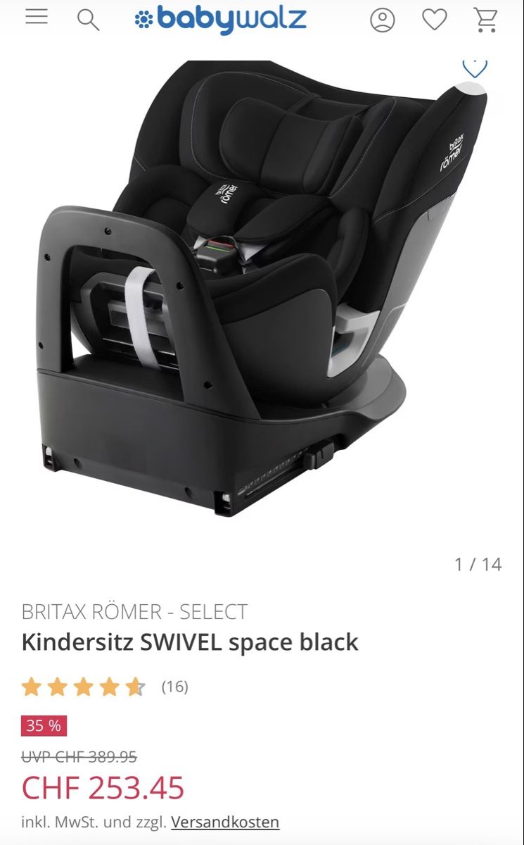 Britax Römer Sièges auto: Römer Britax Swifel Neu! – Neuf (Voir description) à Horw par malvengirl 2