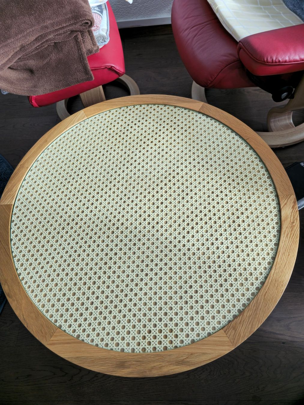 Tavoli: Salontisch Eiche Rattan/Glas – Usato da Steffisburg venduto da fischli58 1