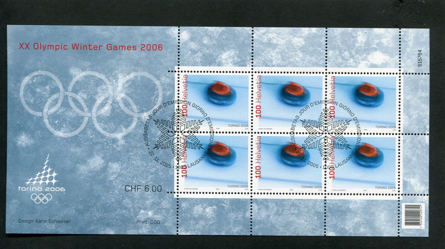Alle Briefmarken: 2005 Turin 2006 im Kleinbogen mit ET-O – Neu (gemäss Beschreibung) aus Winterthur von Kyoung