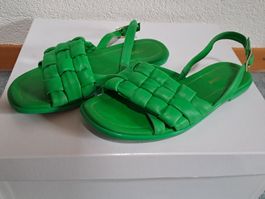 Sandalen Bruno Premi, Leder, grün NP 198.--, Gr. 39