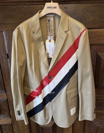 THOM BROWNE Diagonal Unconstructed BeigeBlazer Jacket 4 / 52