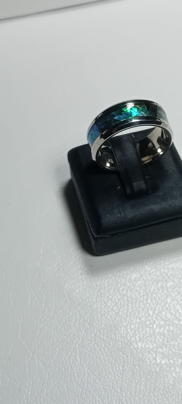 Ringe: ring edelsthal 316L,mit duncckel perlmut,,,glanzig – Neu (gemäss Beschreibung) aus Basel von bij_5hqd 2