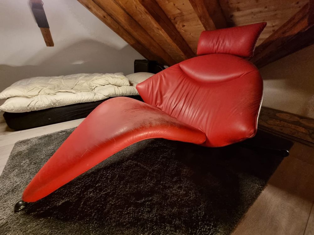 Designer-Sessel Leder rot (Gebraucht) in Chur für CHF 25 – nur Abholung ...