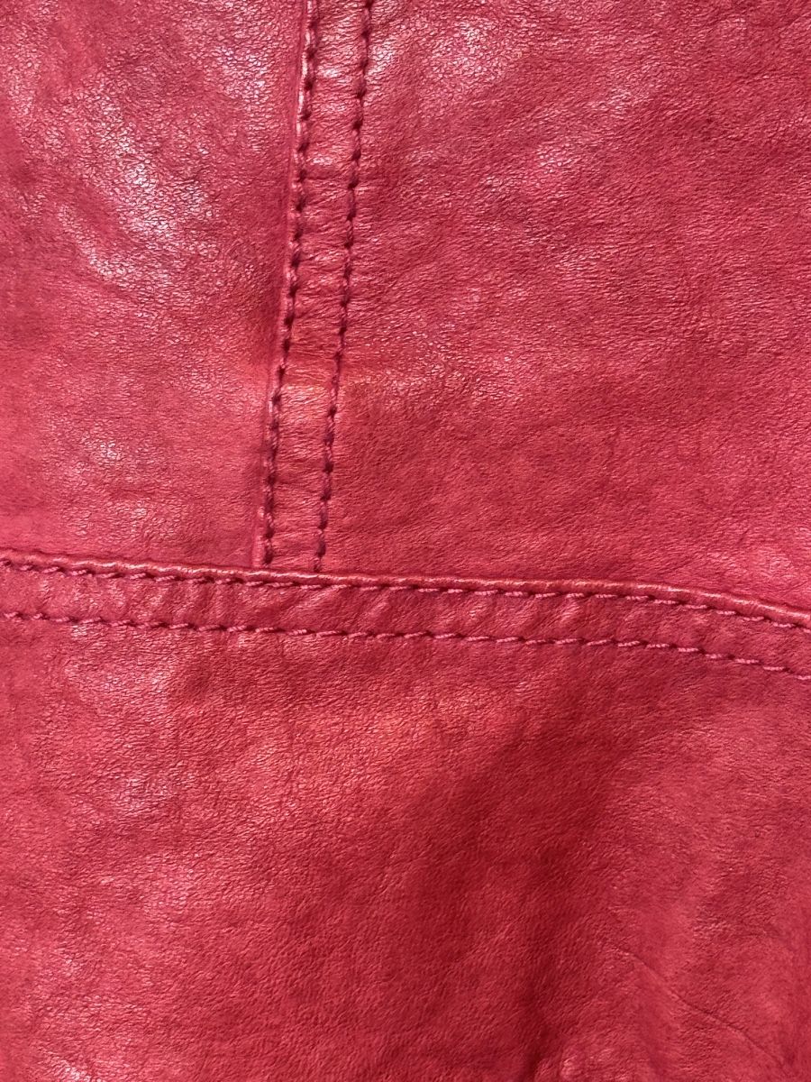 Jacken: Leonardo Leather Jacket, Red Pink Ruffle Detail, Size 36 – Gebraucht aus Hurden von rac_wyf8 3