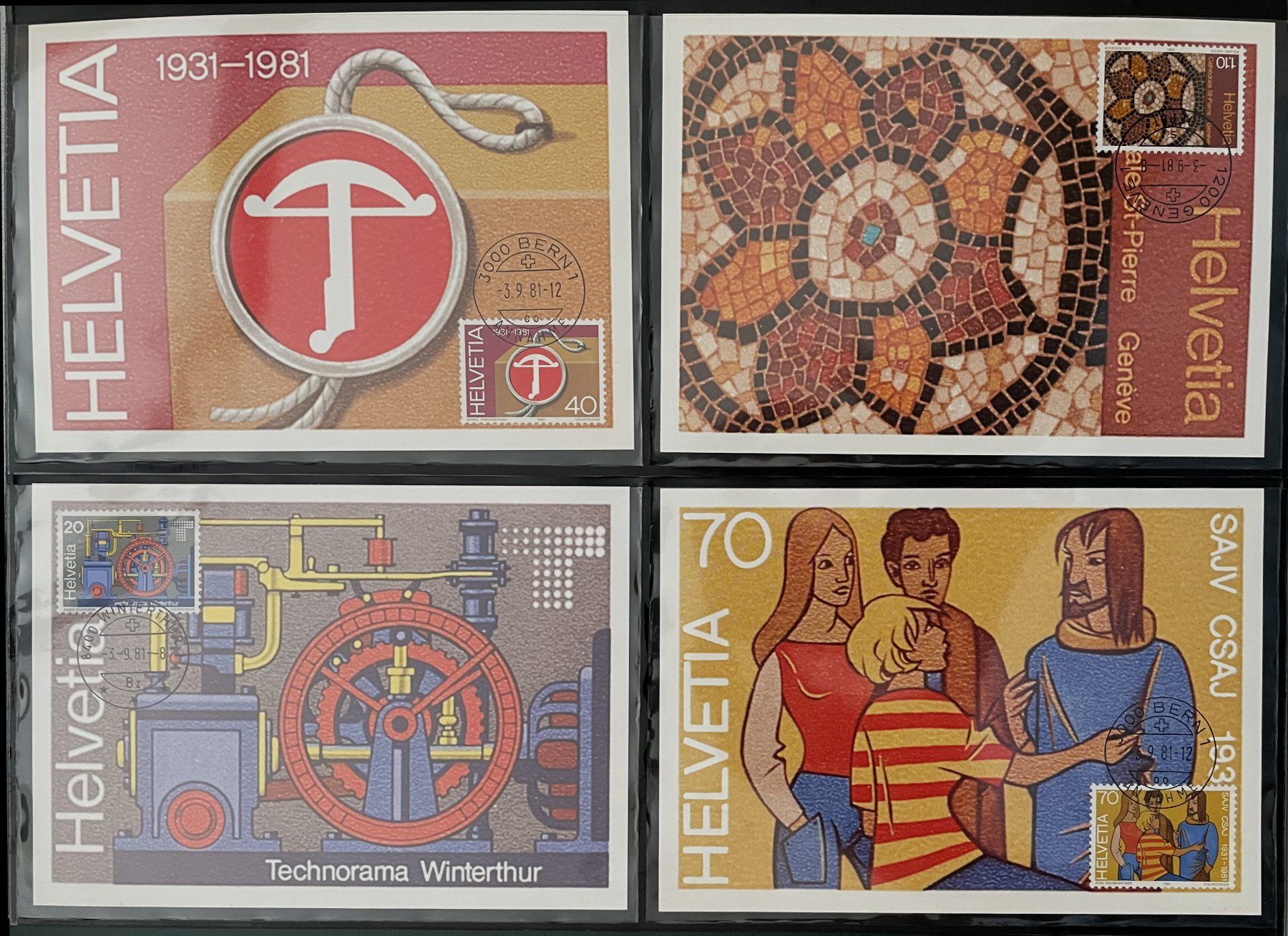 Tutti i francobolli: schönes Lot mit 4 Maximumkarten – Usato da Eggersriet venduto da stamp303