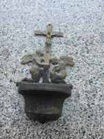 Kreuz mit Cherubim und Engel, messing, antik, Grabschmuck...