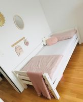 Kinderbett mit Matratze, weiss, sehr gut erhalten, 90x200cm