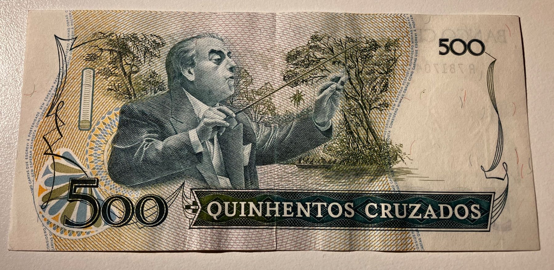 Banknoten: Brasilien 500 Cruzeiros – Gebraucht aus Algetshausen von Carrhard 1