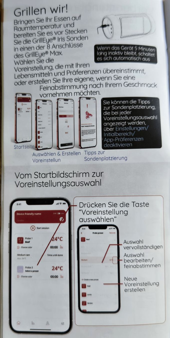Küchengeräte: GrillEye Max - Intelligent. Grillthermometer mit App Steuer – Neu (gemäss Beschreibung) aus Fahrwangen von Salini 5