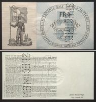 INTERKANTONALE LANDES-LOTTERIE - SPECIMEN 5 Franken 1944 I